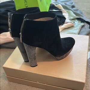Michael Kors Snakeskin Platform Booties